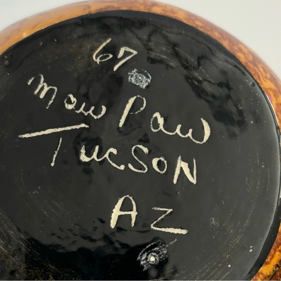 Vintage Native American Southwestern Handcrafted Pottery By Maw Paw Pitcher Owl - Picture 6 of 11